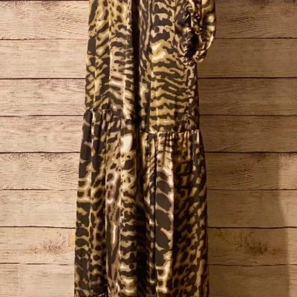 Leopard Maxi  Dress Size 6 - Picture 3 of 5